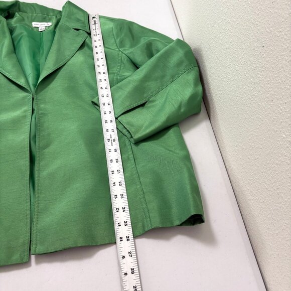 Susan Graver Jacket Size XL Green Shimmer Career Work Party Dressy - Picture 12 of 14